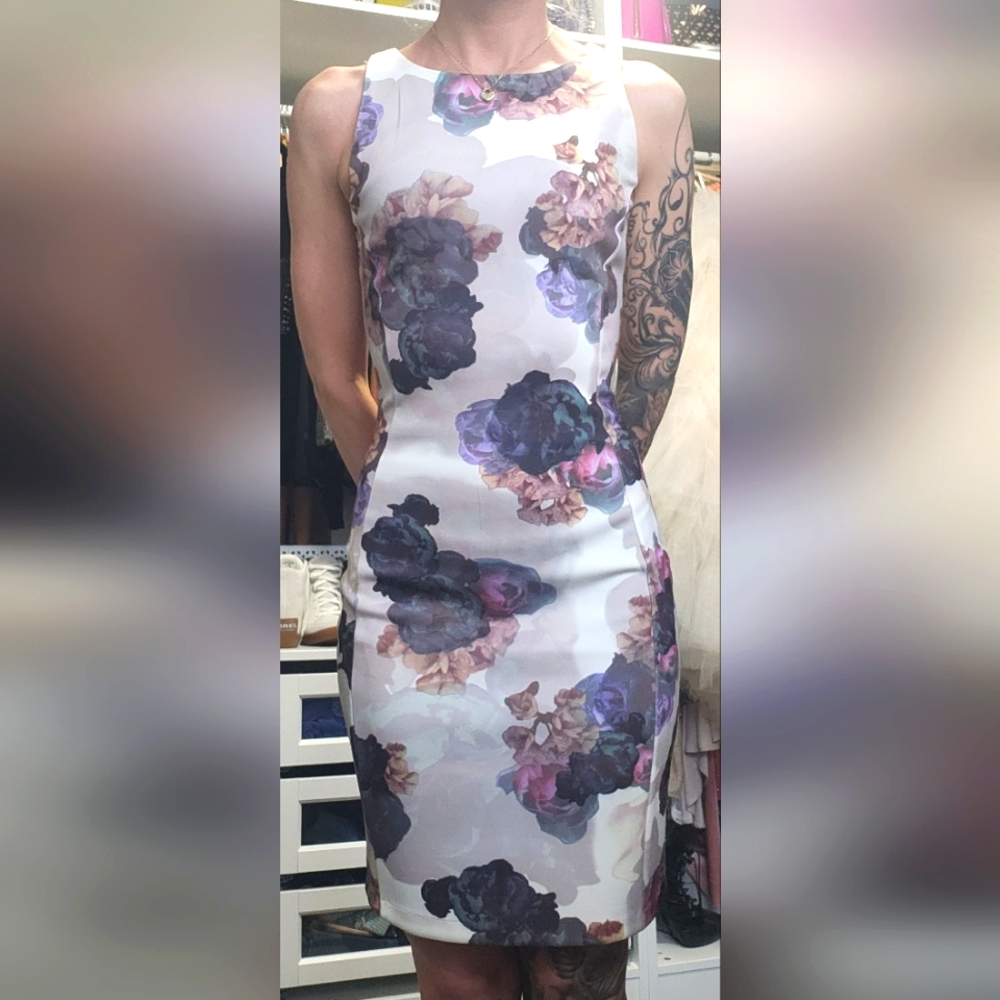 Fitted Floral Pencil Dress